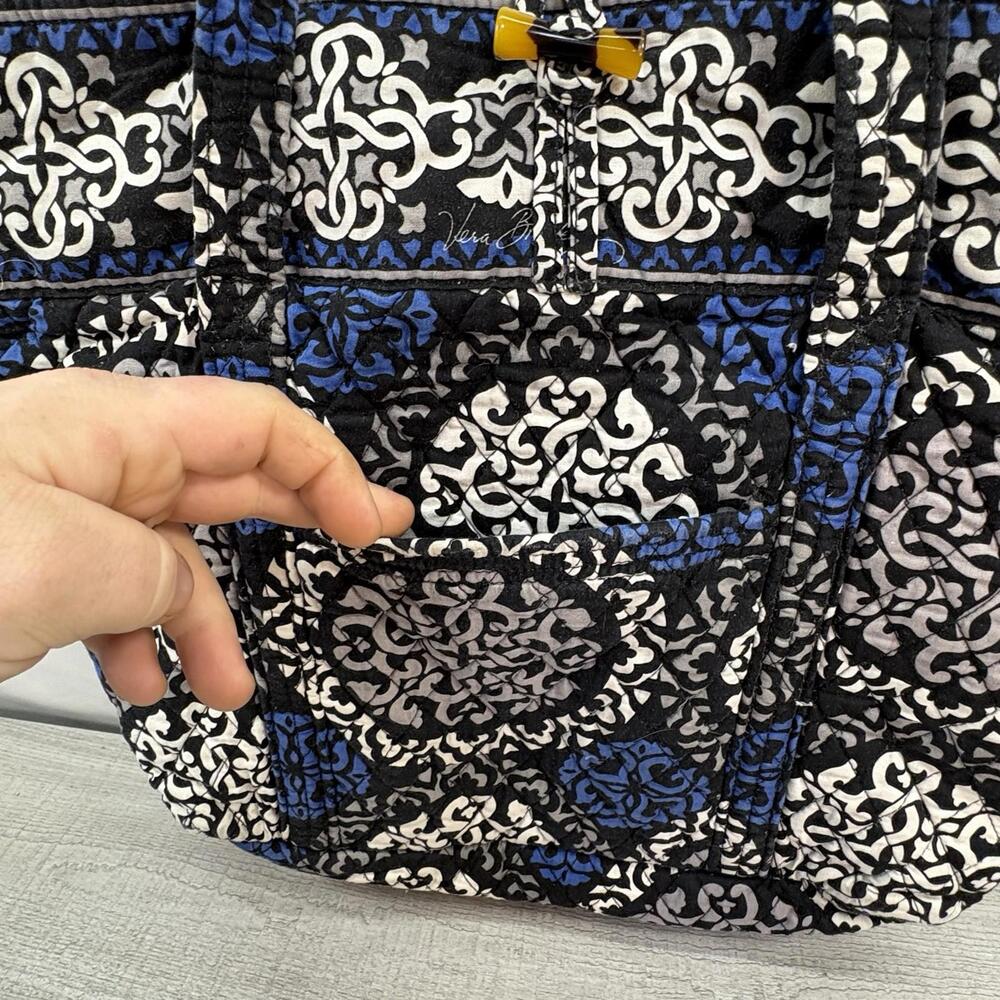 Vera Bradley Quilted Medallion Tote - Blue & Grey "Blue Bayou" - Picture 3 of 14